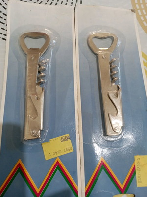 Corkscrew bottle openers new, set of 2, stainless steel