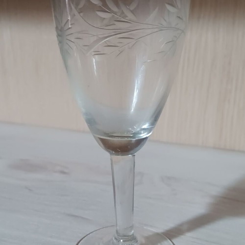Set of 5 crystal liqueur and drink glasses used