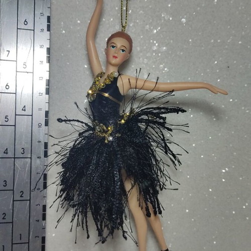 Black ballerina hanging ornament