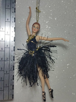 Black ballerina hanging ornament