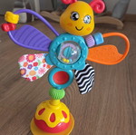 Baby toy with suction cup and teething parts