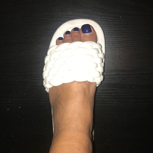 Flip flops used, size 38, white
