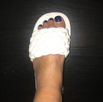 Flip flops used, size 38, white