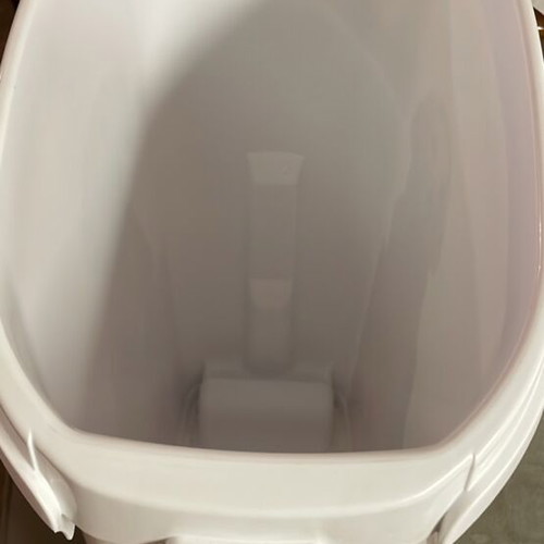 Plastic trash bin new with dog prints