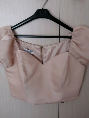 Enzzo γυναικείο crop top L σαν καινούργιο, μπεζ χρυσαφί