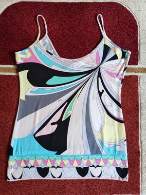 Emilio Pucci Geometric Abstract Print Camisole Tank Top Size S like new