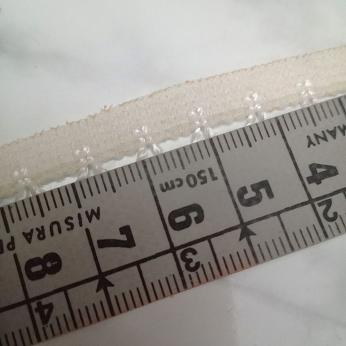 Elastic ribbon with loops like new, off-white-sugar color