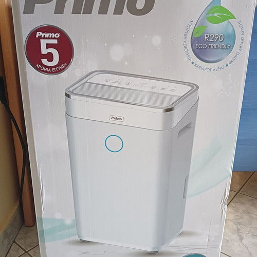 Primo PRDH-45007i 20L dehumidifier new with ionizer and compressor