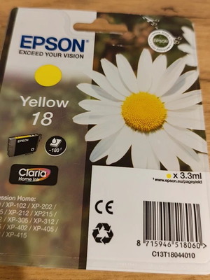Epson 18 Yellow Ink Cartridge Claria Home Ink 3.3 ml