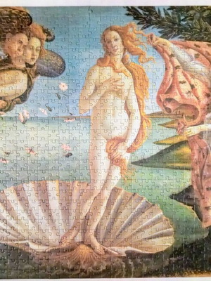 Puzzle used The Birth of Venus 1000 pieces with plexiglass frame