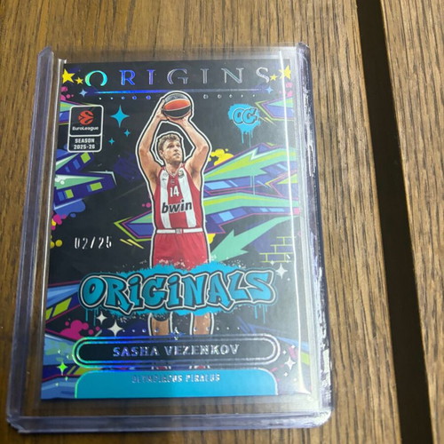 Sasha Vezenkov 2025-26 Origins EuroLeague Originals Turquoise 2/25 card new