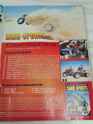 Sands Sports magazine April/May 2002, like new