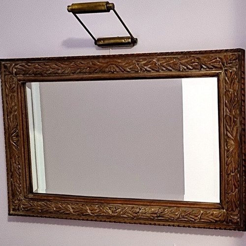 Mirror wooden frame antique like new, dimensions 80x51cm