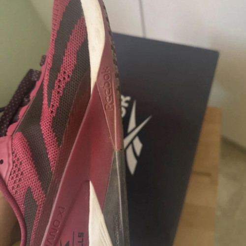 Reebok training athletic shoes, burgundy