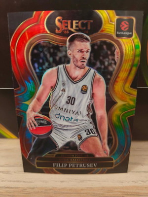 2025-26 Panini Select EuroLeague Filip Petrusev #381 Tie-Dye Prizm card