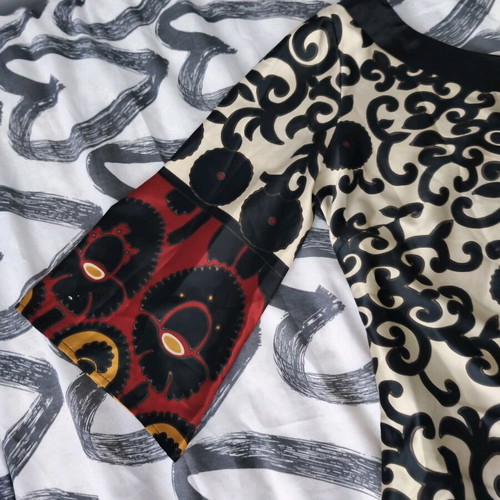 Cocktail dress like new one-shoulder with balloon hem black size L