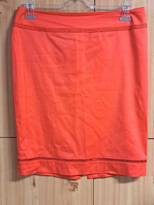 Skirt coral color with unique hem design, like new, size XXL