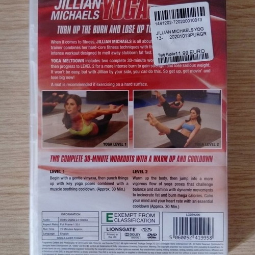 Jillian Michaels Yoga Meltdown DVD new, sealed