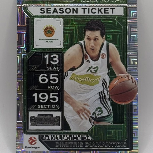 Dimitris Diamantidis 2025-26 Panini Contenders EuroLeague card like new with sleeve and toploader