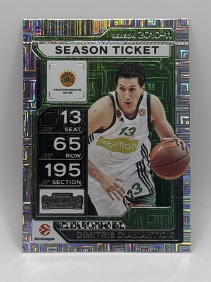 Dimitris Diamantidis 2025-26 Panini Contenders EuroLeague card like new with sleeve and toploader