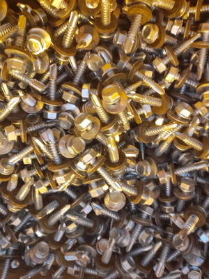 Fisco 6.3x32 Hex Self-Drilling Screws with Sealing Washer Galvanized 150 pcs New