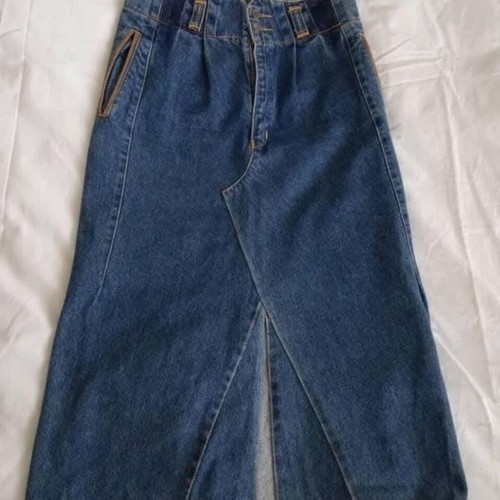 Vintage denim long skirt size 38 like new, blue