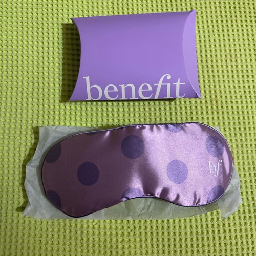 Benefit sleep mask new, purple with sequins satin