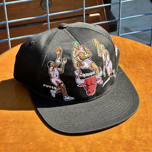 Vintage Chicago Bulls Snapback cap with Jordan Pippen Rodman embroidery