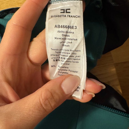 Elisabetta Franchi impressive emerald green dress like new, size S