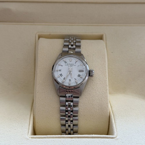 Rolex DateJust 6516 26mm used women's watch white dial