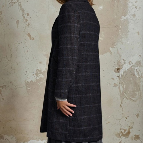 Sinsay checked coat XL grey with blue new
