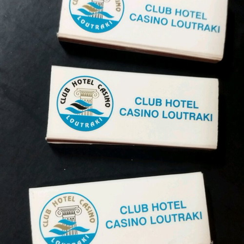 Collectible matches like new, pack of 3, Club Hotel Casino Loutraki