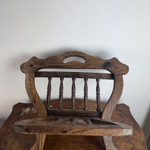 Wooden solid vintage magazine stand used