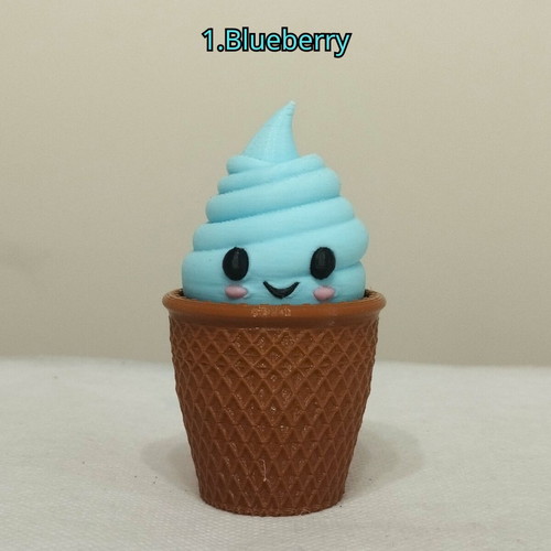 Fidget Clicker Ice Cream Cone 3D Printed New