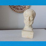Commemorative alabaster bust of Aristotle, Aristotelio College Thessaloniki, Rhodes 2004