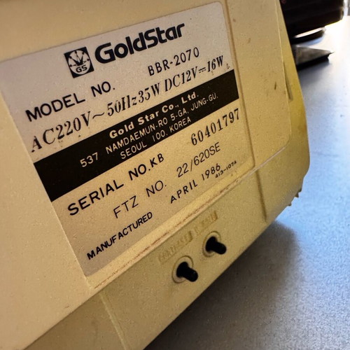 Goldstar BBR2070 television used, vintage