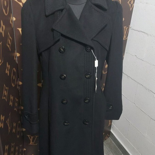 Coat black wool new, size 48-50, Made in Italy