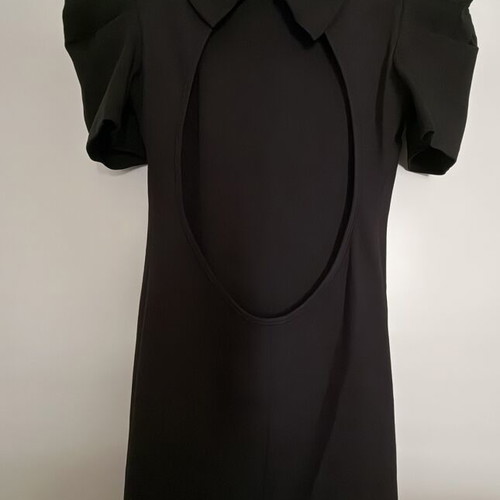 Dress black with bow and open back like new by A-Style