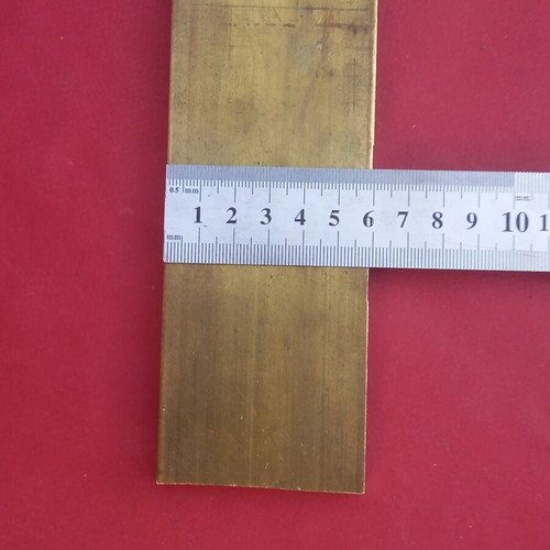 Solid brass plate, quality AA, 20×6×1 cm