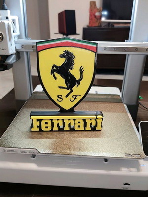 Διακοσμητικό σήμα Ferrari 3D εκτύπωση καινούργιο