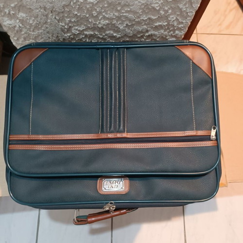 Vintage Gino De Vinci travel bag and briefcase like new, teal