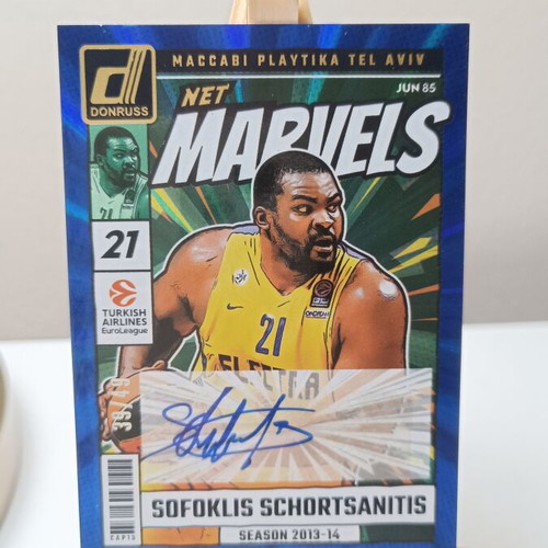 Panini Euroleague Donruss 2024-2025 Blue Marvels Autographed Schortsianitis Card