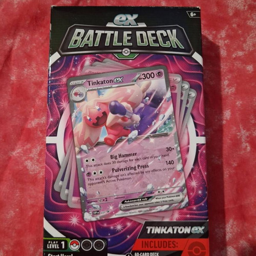 Pokemon Ex Battle Deck Tinkaton Ex battle like new with deck box and sleeves