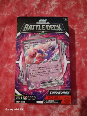 Pokemon Ex Battle Deck Tinkaton Ex battle like new with deck box and sleeves