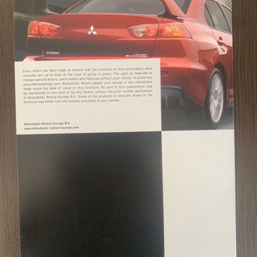 Mitsubishi Evolution The New Lancer Accessories brochure like new