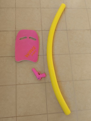 Foam Kickboard, Pool Noodle, and Water Gun Set like new