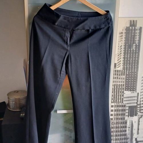 Benetton black pants like new, 91% wool, size S