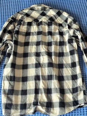 Esmara men's checked shirt, size Medium, black and beige
