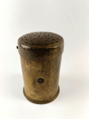 Αντίκα μπρούτζινη ζαχαριέρα μεταχειρισμένη, εσωτερικά γανωμένη