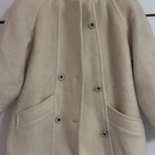 Wool coat boxy fit like new, beige